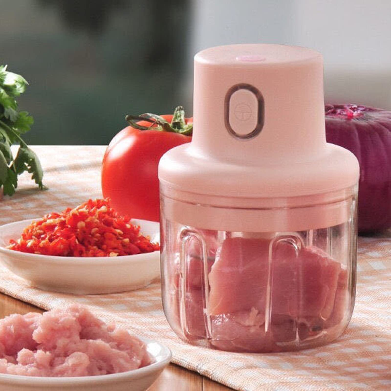 Small Wireless Rechargeable Electric Garlic Masher