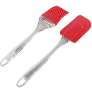 Silicone Spatula and Brush Set - Heat-Resistant Non-Stick Tools for Baking, Cooking and Grilling Silicone Oil Brush (Multicolor)
